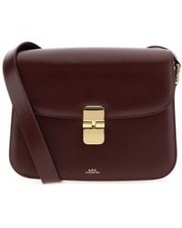 A.P.C. - Grape Leather Grace Crossbody Bag - Lyst