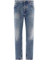 Balmain - Jeans con ricamo logo - Lyst