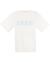 Marni - Camiseta de jersey de algodón con estampado - Lyst
