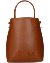 Chloé - Chloé Borse A Mano Sense Donna Pelle Marrone/Caramello - Lyst