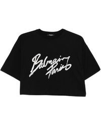 Balmain - Logo Cotton T-Shirt - Lyst