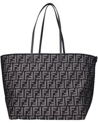 Fendi - Dark Fabric Shoulder Bag - Lyst