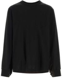Sacai - Crew Neck T-Shirt - Lyst