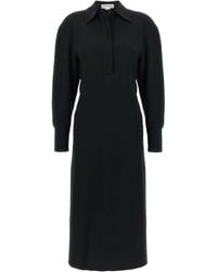 Victoria Beckham - 'Long Sleeve Polo Collar Midi' Dress - Lyst