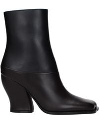 Loewe - Stivaletti Onda Donna Pelle Nero/Marrone - Lyst