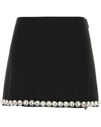 Prada - Acetate Blend Mini Skirt - Lyst
