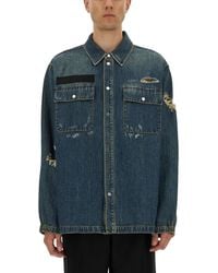 Helmut Lang - Distressed Denim Uniform Shirt - Lyst