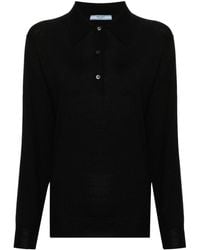 Prada - Maglia Polo Maniche Lunghe - Lyst