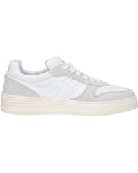 Hogan - Zapatillas H630 Piel de hombre blanco/gris claro - Lyst