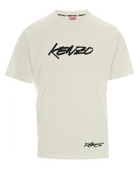 KENZO - T-Shirt X Futura 2000 Avorio - Lyst