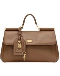 Dolce & Gabbana - Sicily Soft Lederen Handtas - Lyst