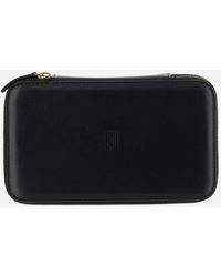 By Malene Birger - Leather Blend Beauty Case Bag With Logo - Lyst