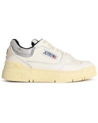 Autry - 'Clc Low' Leather And Suede Sneakers - Lyst