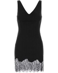 ANDAMANE - Embroidered Twill Tori Mini Dress - Lyst