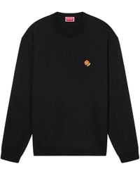 KENZO - Black High Collar Down Jacket Regular Fit - Lyst