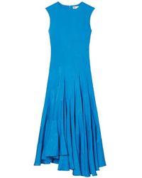 Tory Burch - Kleid in A-Linie aus Baumwolle und Seide - Lyst