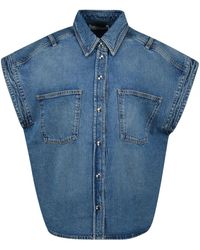 IRO - Elycia Denim Cotton Overshirt - Lyst