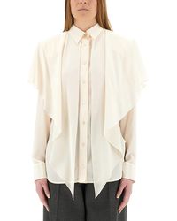 Stella McCartney - Semi-Transparent Shirt With Layered Panel - Lyst