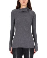 Jean Paul Gaultier - Fitted Ribbed Merino Wool Sweater - Lyst