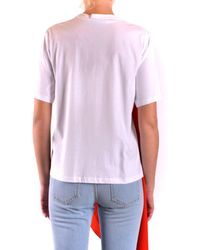 MSGM - T-shirt Korte Mouwen Wit - Lyst