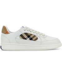 Burberry - Leather Sneakers - Lyst