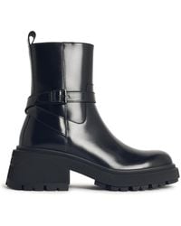 Jimmy Choo - Conny Flat' Leather Ankle Boots - Lyst