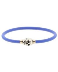 Alexander McQueen - Skull Charm Bracelet Blue - Lyst