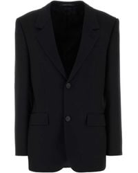 Balenciaga - Black Wool Blazer - Lyst