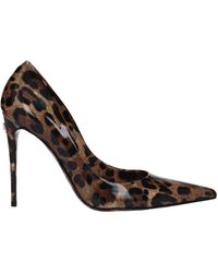 Dolce & Gabbana - Décolleté Frau Leder Brown/Leopard - Lyst