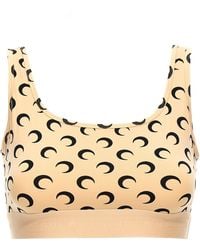 Marine Serre - 'Moon Printed Jersey' beschnittene Oberseite - Lyst