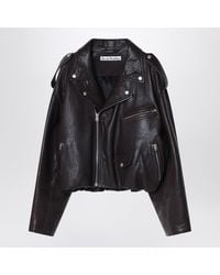 Acne Studios - Leather Over Bomber Jacket - Lyst