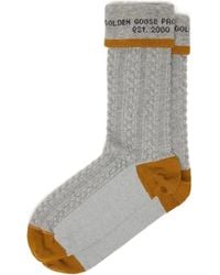 Golden Goose - Socks High Rib/Braid/ Jacquard Logo - Lyst