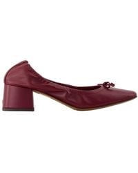 Rouje - Nicoise Pumps Leder Burgund - Lyst