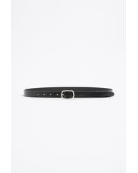 Ann Demeulemeester - Garland 2 Cm Belt With Hammered Buckle Oily Calf S - Lyst