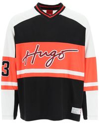 HUGO - Dalado Mesh Hockey Sweatshirt - Lyst