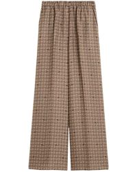 Max Mara - Bedrukte Zijden Broek Modder - Lyst