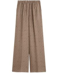 Max Mara - Printed Silk Pants - Lyst