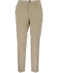 BOSS - Slim Fit Stretch Cotton Chino Trousers - Lyst