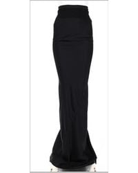 Rick Owens - Ribbed Waist Maxi Skirt - Lyst