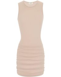 Saint Laurent - Minikleid Mit Raffungen - Lyst
