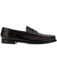 Prada - Dark Leather Loafers - Lyst