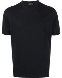 Prada - Logo-Embroidered Cotton T-Shirt - Lyst