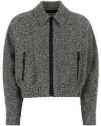 MICHAEL Michael Kors - Two-Tone Tweed Bomber Jacket - Lyst