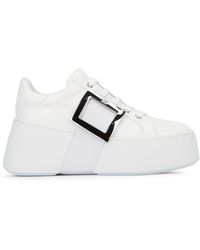 Roger Vivier - Viv' Skate Leather Sneakers - Lyst