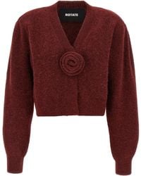 ROTATE BIRGER CHRISTENSEN - 'Knit Puffsleeve' Cardigan - Lyst