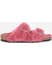 Birkenstock - Arizona Big Buckle Teddy Rivet Sandals - Lyst