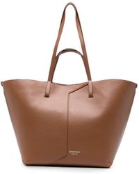 Emporio Armani - 1981 Mini-Grained Finish Leather Shopper With Double Handles - Lyst