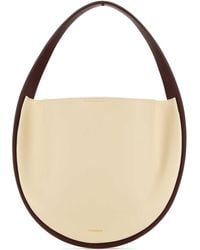 Jil Sander - Ivory Leather Pivot Shoulder Bag - Lyst