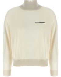 Peserico - Lurex Details Turtleneck Sweater - Lyst