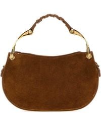 McQueen - Suede Mini Wishbone Handbag - Lyst